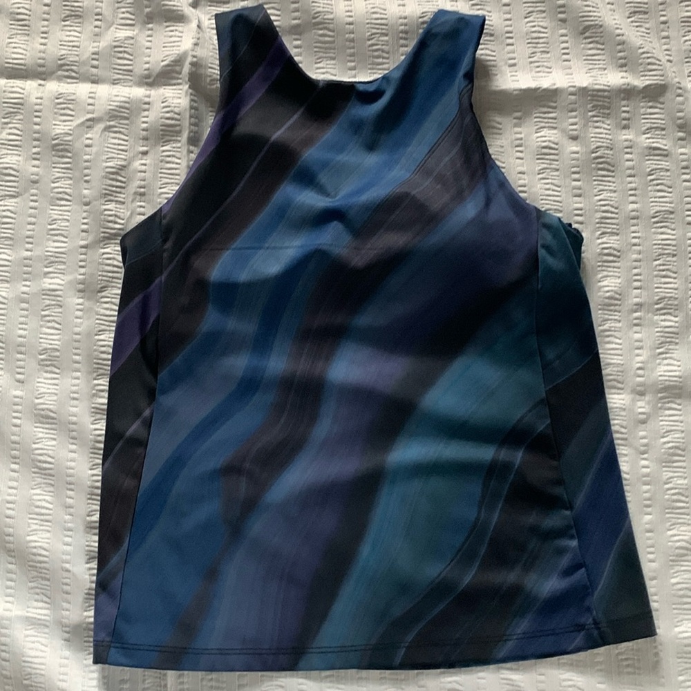 Athleta women’s tank top size small blue/black/purple color